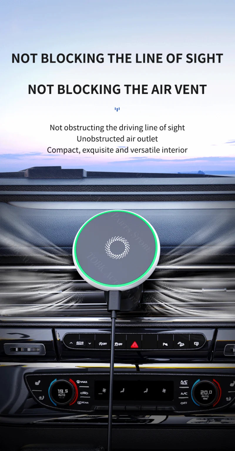 Magnetic Phone Holder for Audi Q7 Wireless Charging