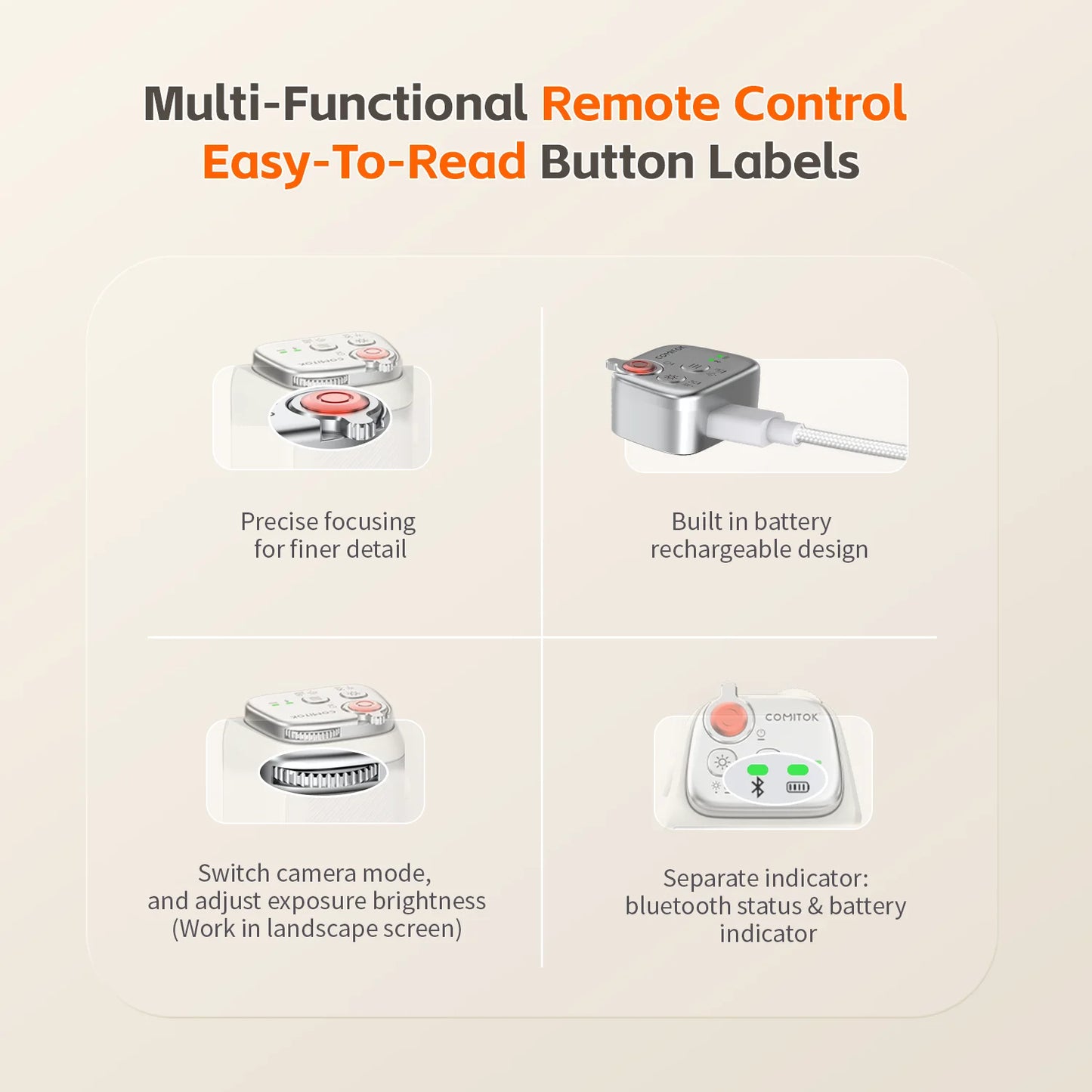 Magnetic Phone Camera Hand Grip Smart Holder with Remote Control