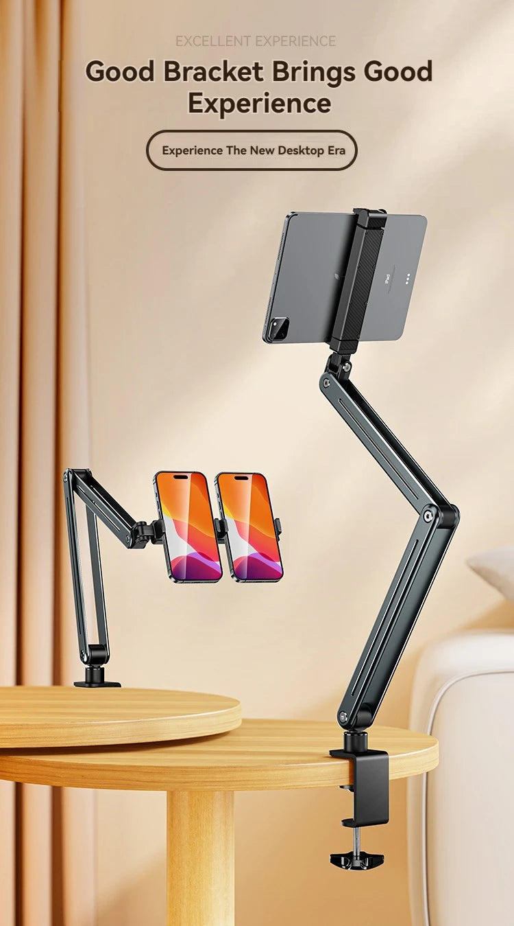 Phone Stand Long Arm Rotatable Tablet Holder