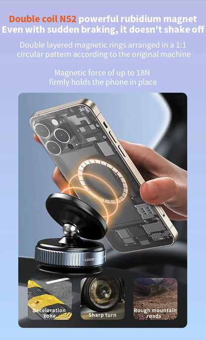 Universal Vacuum Car Magnetic Phone Holder Foldable Suction Cup