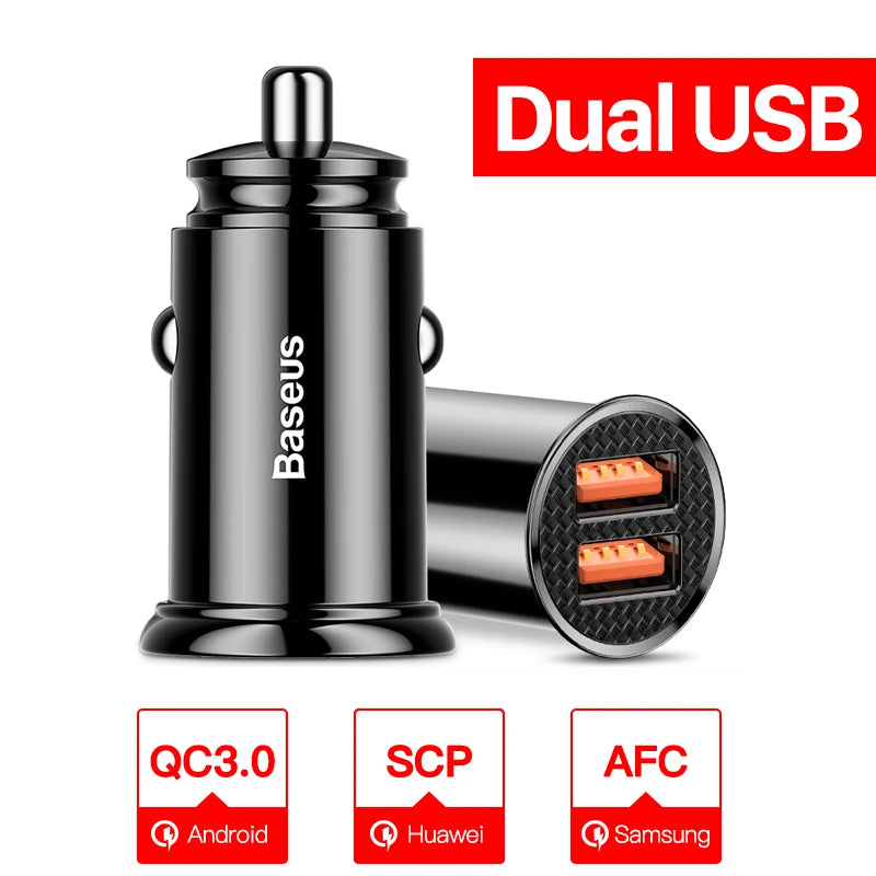 Baseus USB Car Charger Quick Charge Fast Car USB Charger