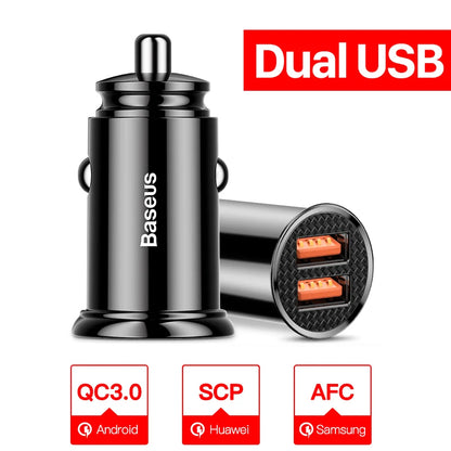 Baseus USB Car Charger Quick Charge Fast Car USB Charger