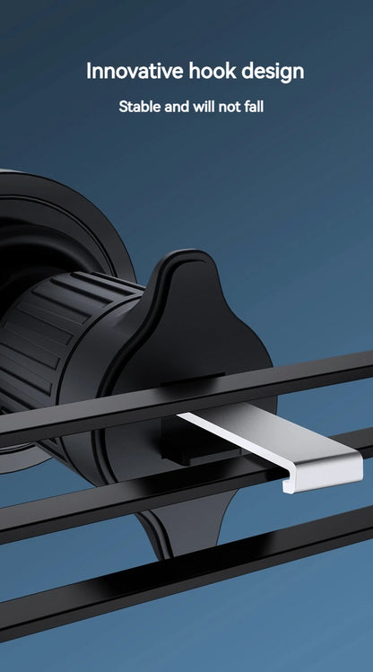 15W Car Magnetic Wireless Charger Holder with Metal Body - Fits Vent