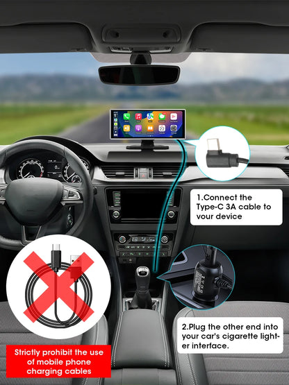 10/11.26 inch Dash Cam 4K Car DVR Wireless Carplay & Android Auto GPS