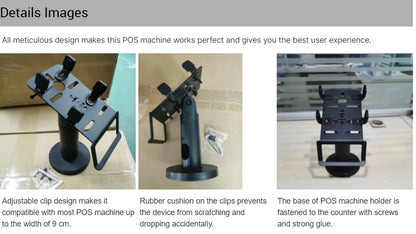 Universal Adjustable Aluminum Alloy ABS POS Terminal Stand