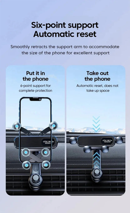 Gravity Car Phone Holder Air Vent Easy Install 360° Rotatable