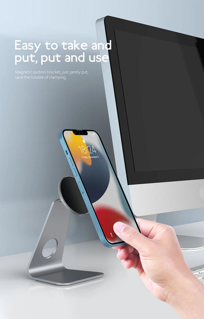 Desktop Magnetic Mobile Phones Holder Aluminum Bracket