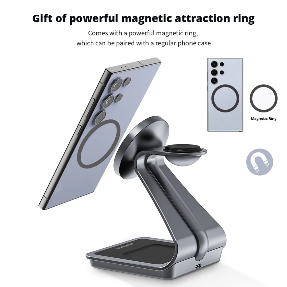 Bonola Magnetic 3 in 1 Wireless Charger Station