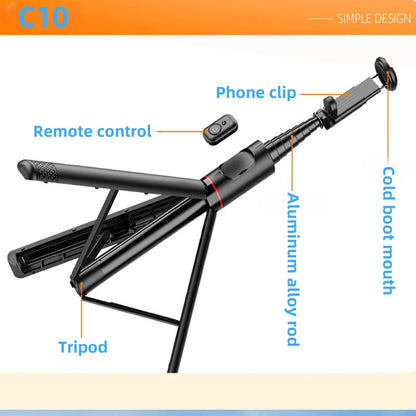 Wireless Mobile Selfie Stick Multi-Functional Stable Tripod Stand
