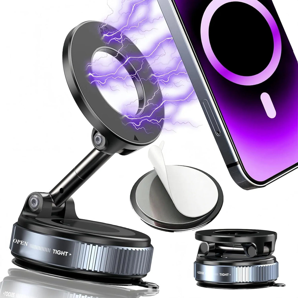 Upgraded Foldable Magnetic Car Phone Holder