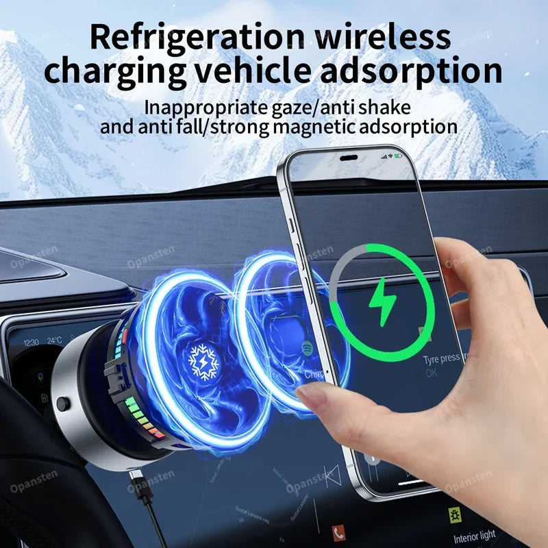 Cooling Car Magnetic Wireless Charger Vacuum Adsorption