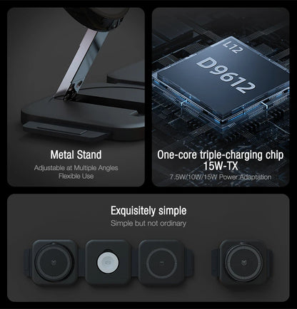 3 in 1 Wireless Charger Magnetic For iPhone Fast Charging