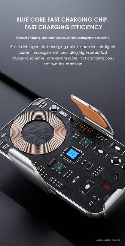 Wireless Car Charger Air Vent Auto Clamping Super Fast Charging