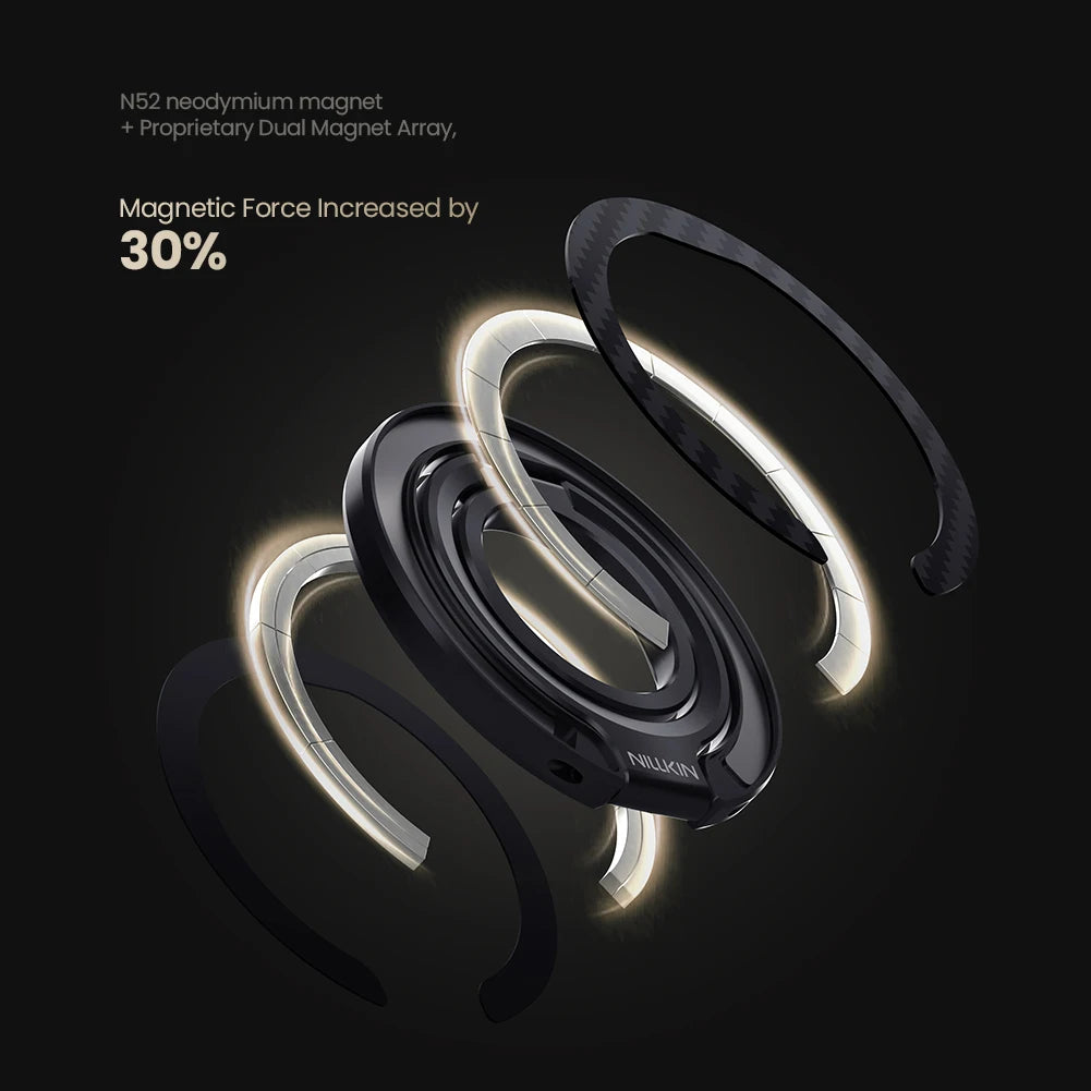 FiberSnap Magnetic Phone Ring Stand Aluminum 360° Rotation
