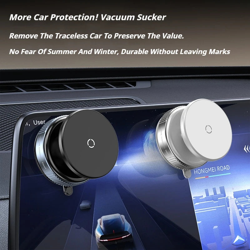 Universal Vacuum Car Magnetic Phone Holder Foldable Suction Cup