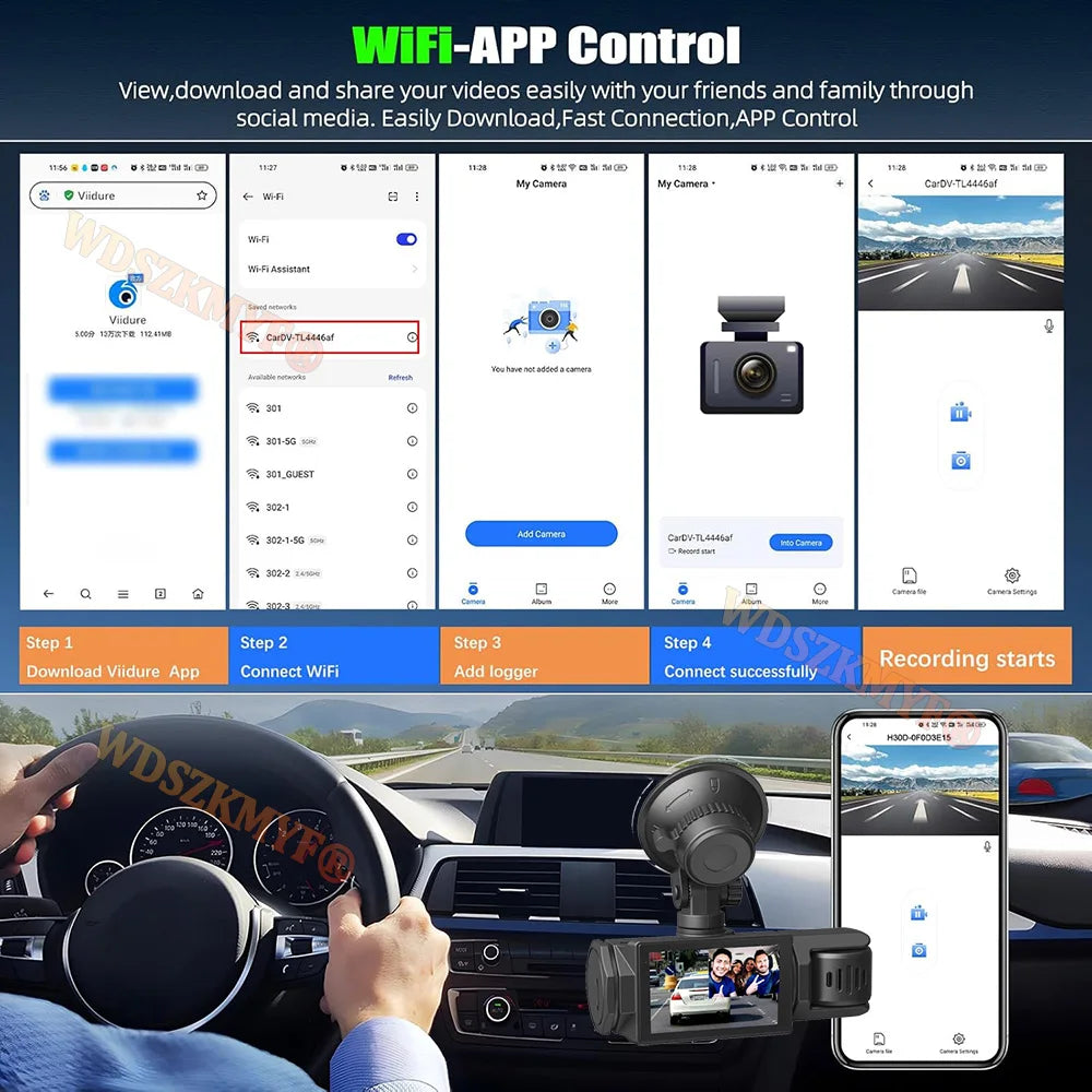 WIFI Dash Cam For Car Camera 1080P Video Recorder