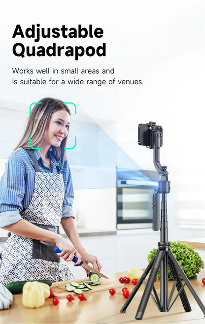 FANGTUOSI 360 Rotation Gimbal Stabilizer ,Selfie Stick Tripod