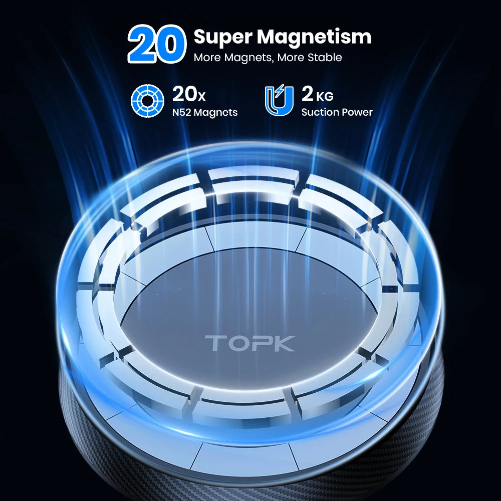 TOPK for Magsafe Car Phone Holder Powerful Magnetism