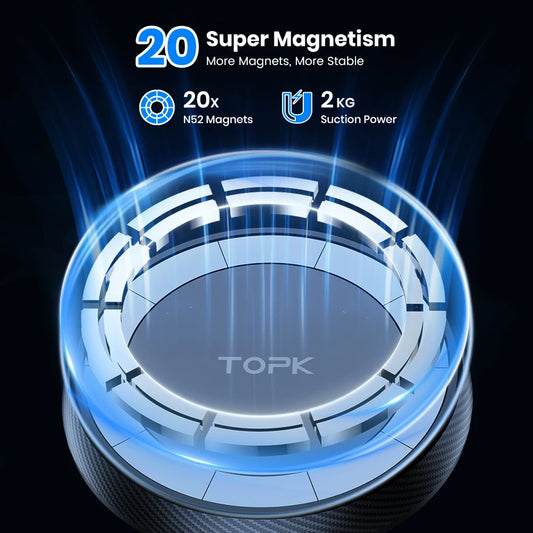 TOPK for Magsafe Car Phone Holder Powerful Magnetism
