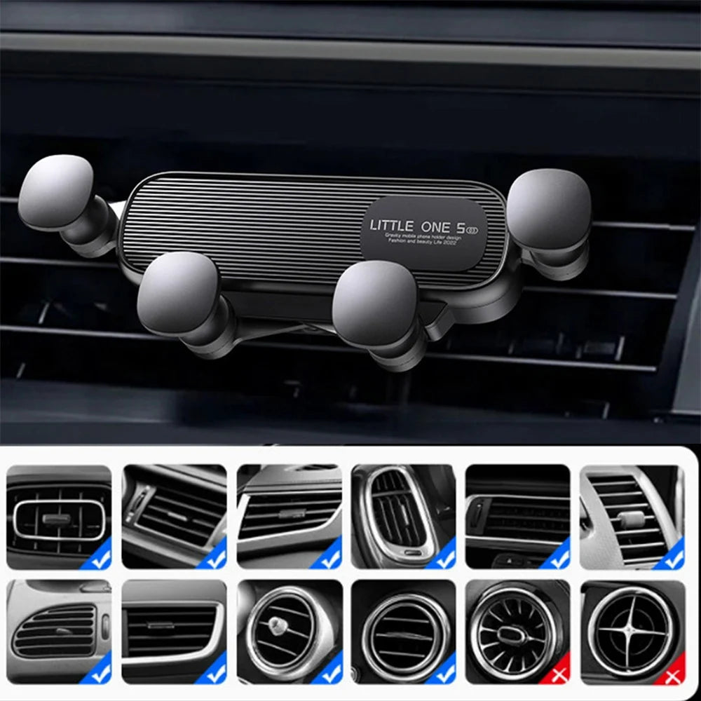 Gravity Car Phone Holder Air Vent Clip Mount Mobile Cell Phone Stand