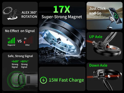 15W Magnetic Car Phone Holder Mobile Phone Car Holder
