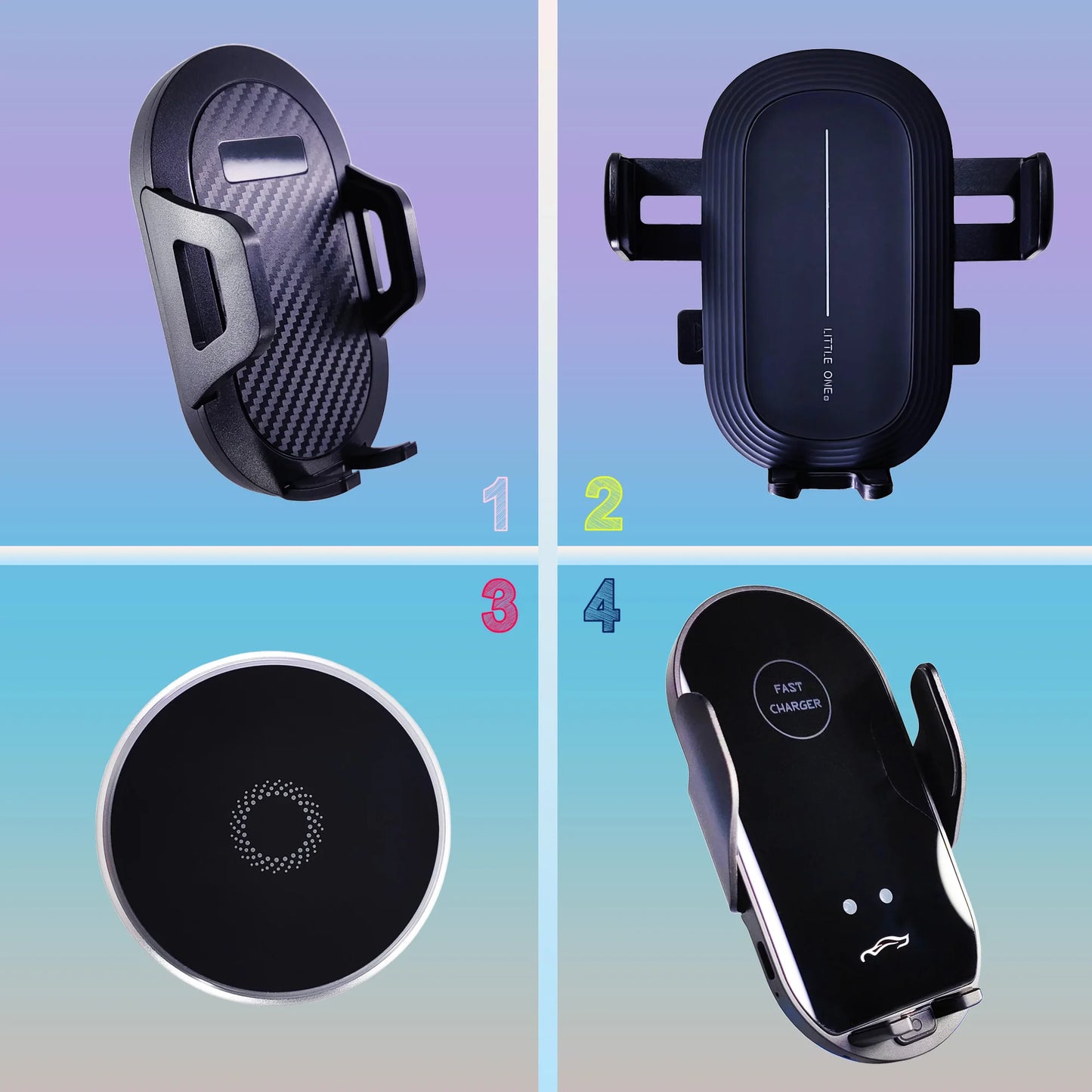 Car Phone Holder Wireless Charging Magnetic Phone Holder Car