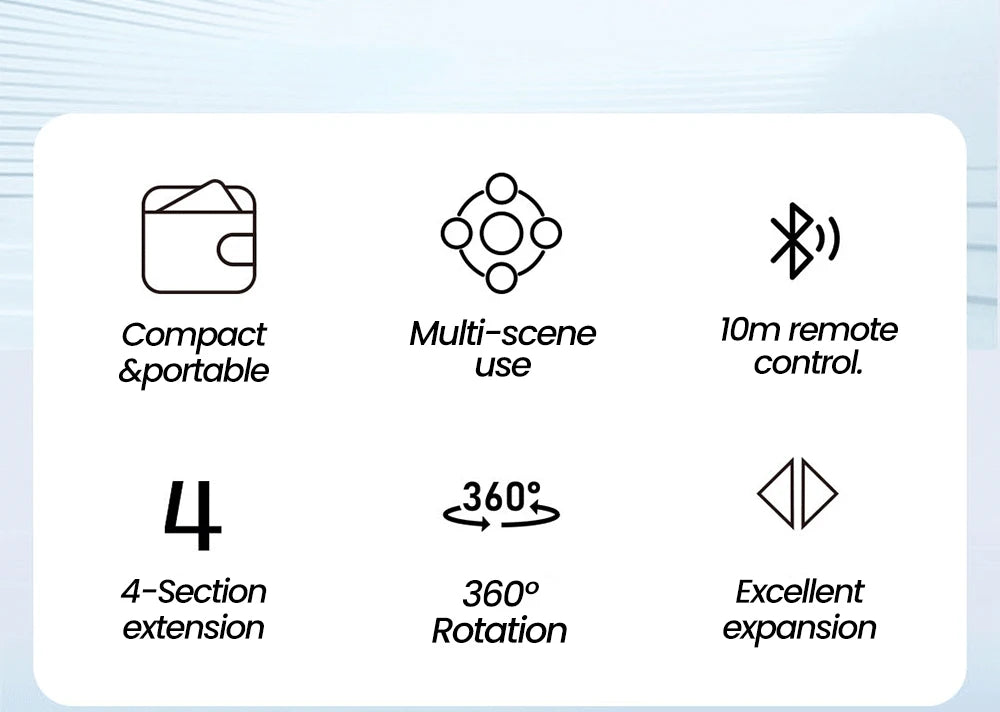 Mini Selfie Stick Wireless Bluetooth Portable Telescopic