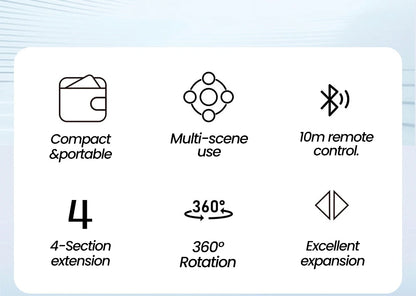 Mini Selfie Stick Wireless Bluetooth Portable Telescopic