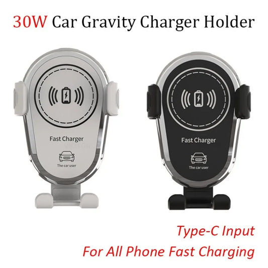 30W Air Vent Car Wireless Charger Gravity Phone Holder