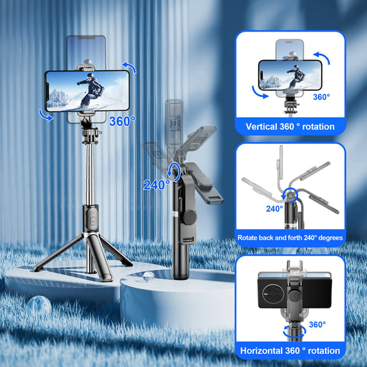 Q02 Foldable Tripod Selfie Stick Wireless Bluetooth