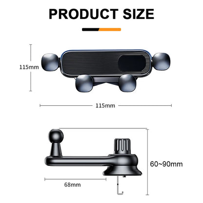 SEAMETAL Universal Car Phone Holder 4-Joint Air Vent Clip
