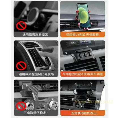 1 Set Cell Phone Holder With Base For Toyota  Crown