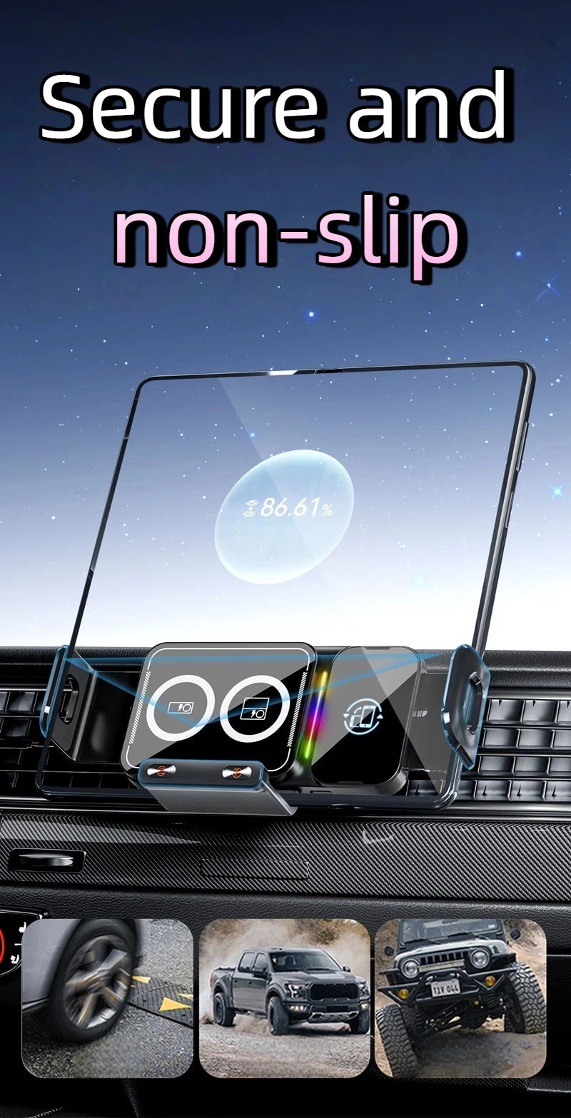 Universal Car Phone Wireless Charging Holder 360° Rotation Mount