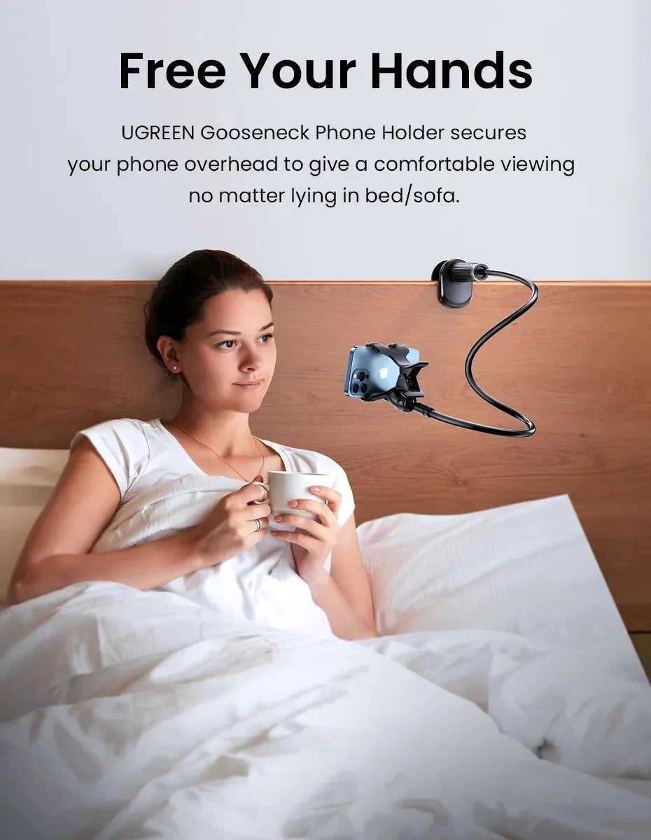 90cm Phone Holder Stand Lazy Bracket Headrest Bed 360