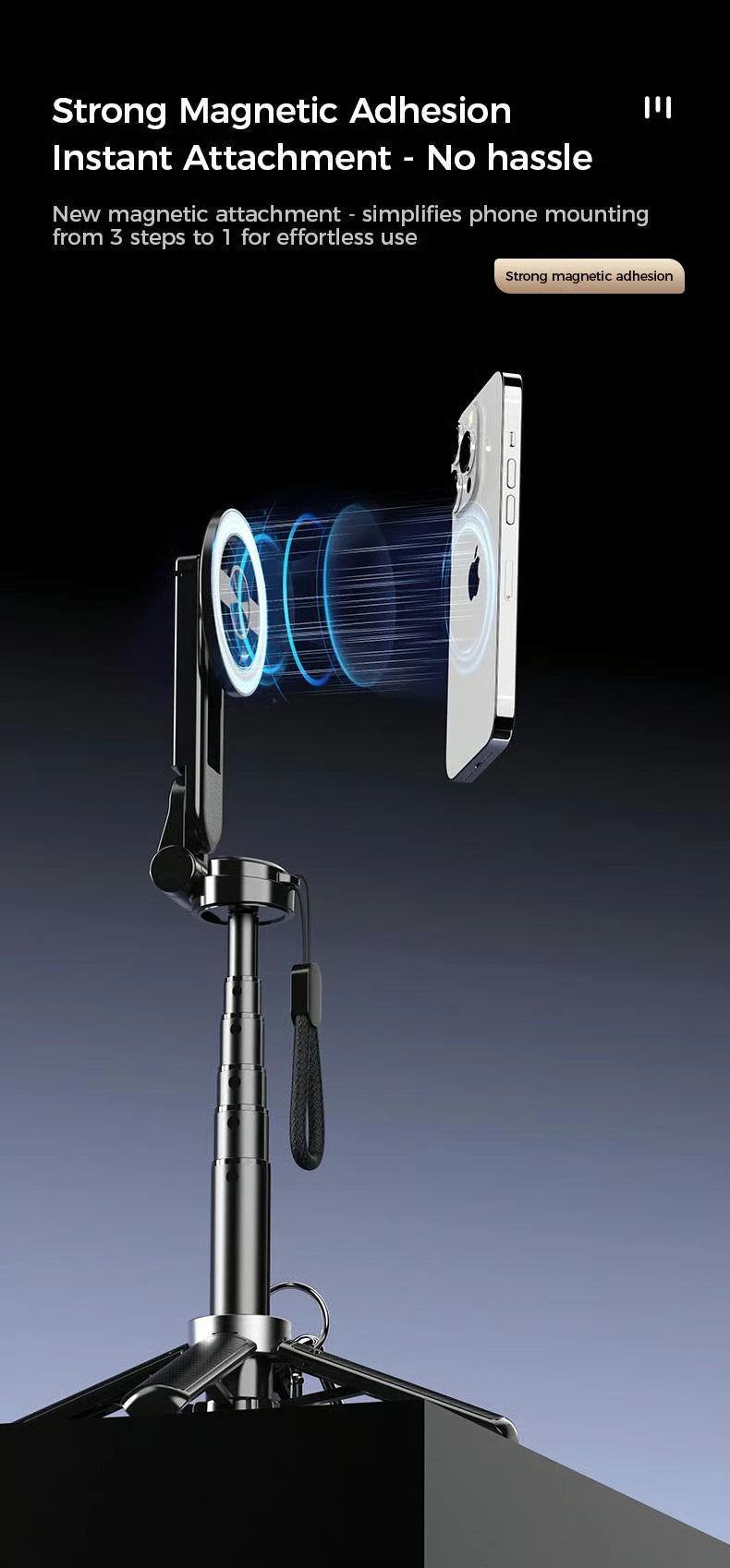 4-in-1 Multifunctional Magnetic mini Selfie Stick