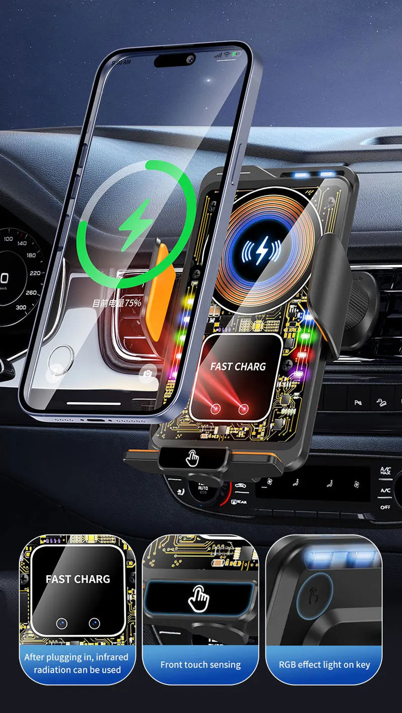 Car Phone Holder For BMW X1 U11Magnetic Wireless Charging