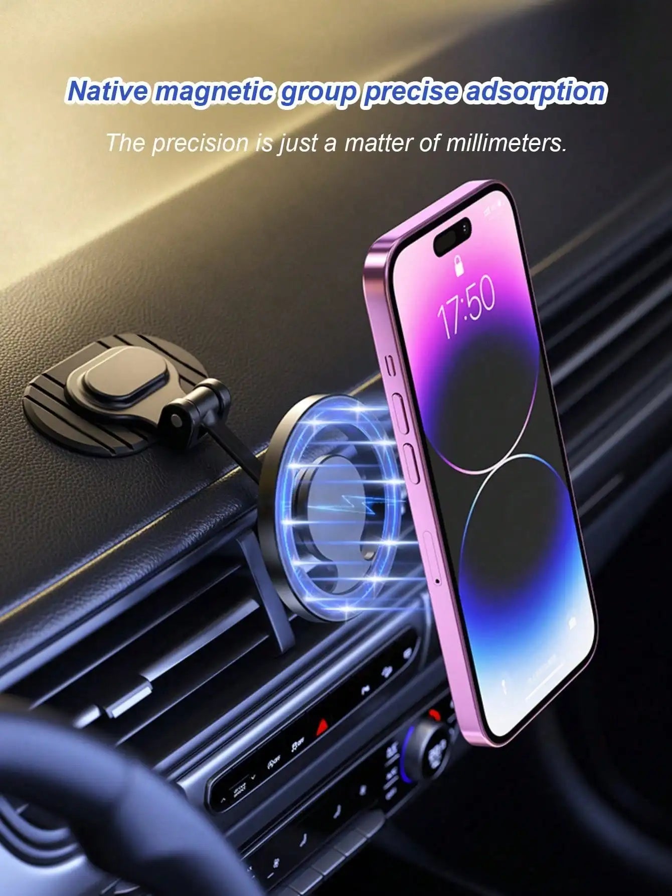 360° Rotating Magnetic Car Phone Holder Foldable