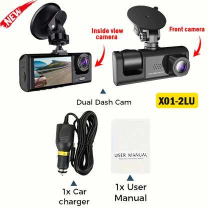 Dash Cam 2/3 Channel Car Black Box WiFi DVR HD 1080P