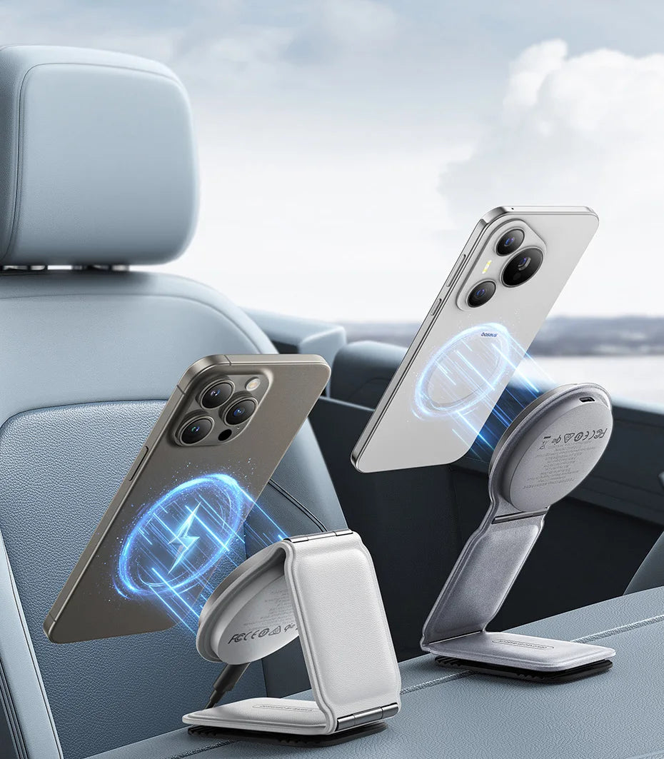 Baseus Car Phone Holder for iPhone 12-16 Wireless Charger