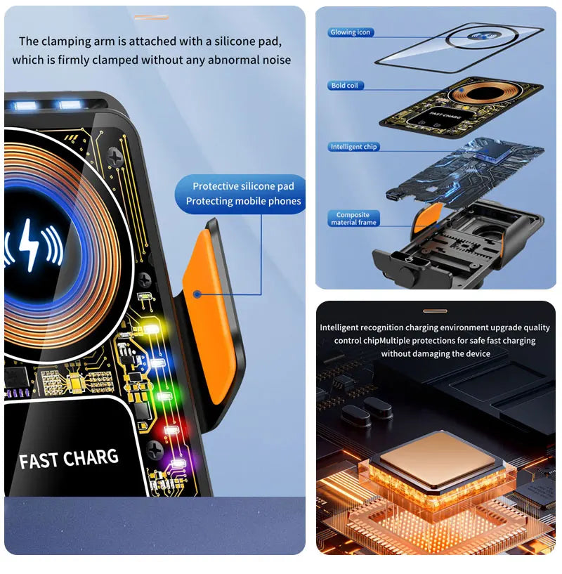 Car Phone Holder For BMW X1 U11Magnetic Wireless Charging