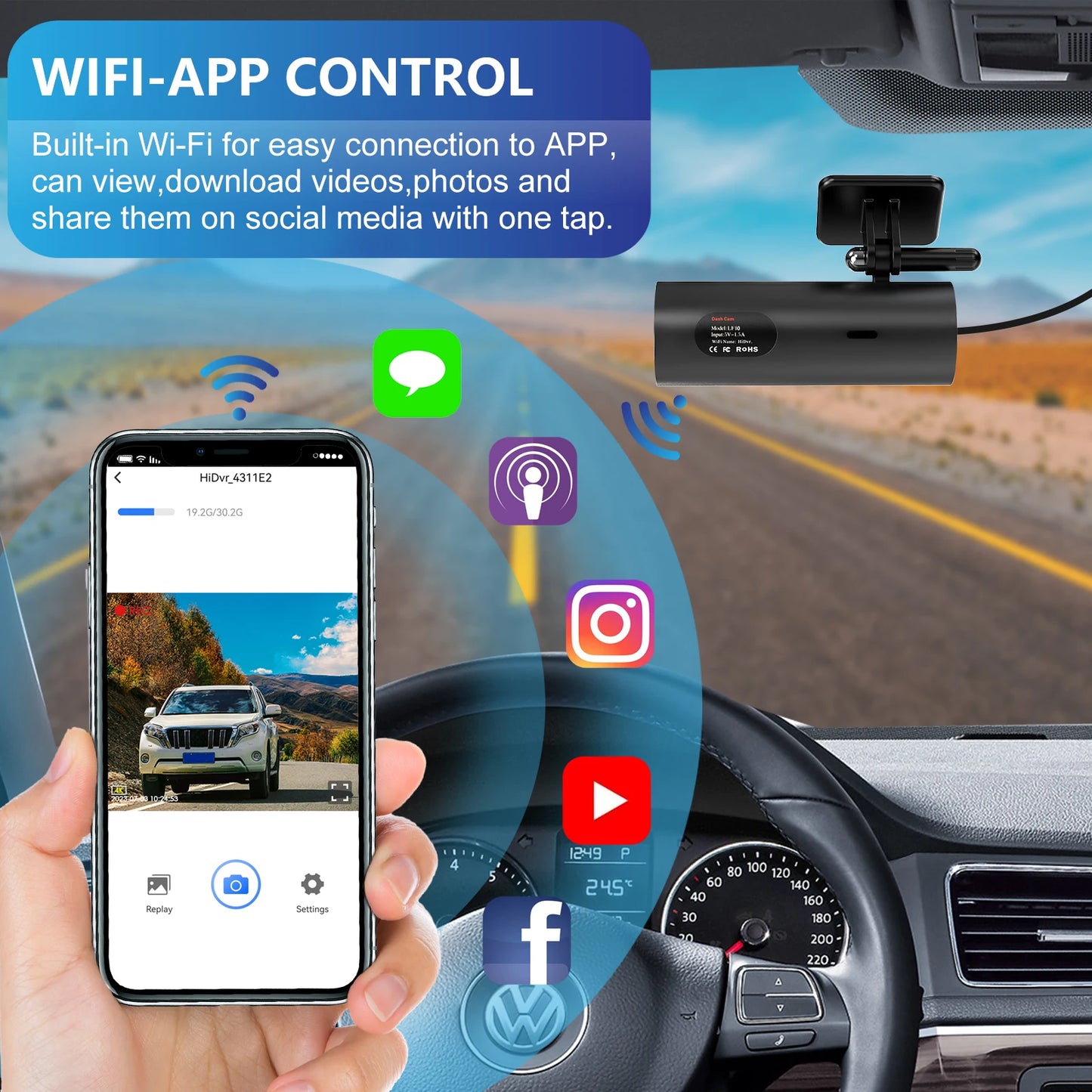 Car Dvr Dashcam 4K Dash Cam For Cars Drive Video Recorder