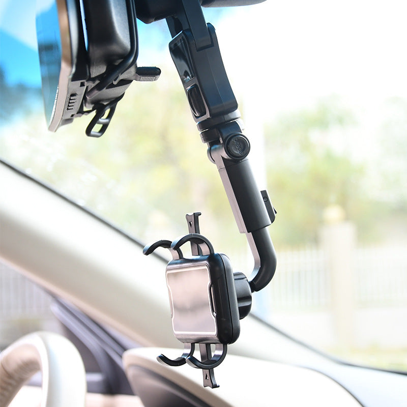 360 Degree Car Phone Support Easy Clip Mount Stand on Rearview Mirror