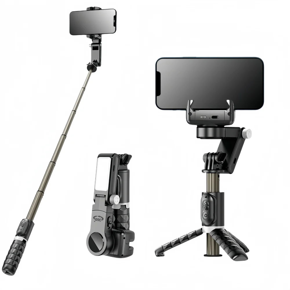 Bluetooth Smartphone Gimbal Stabilizer with Extendable Stick