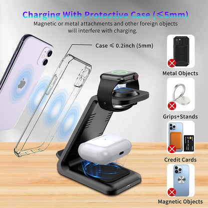 Universal 25W Fast Vertical Phone Stand Holder 3 in 1