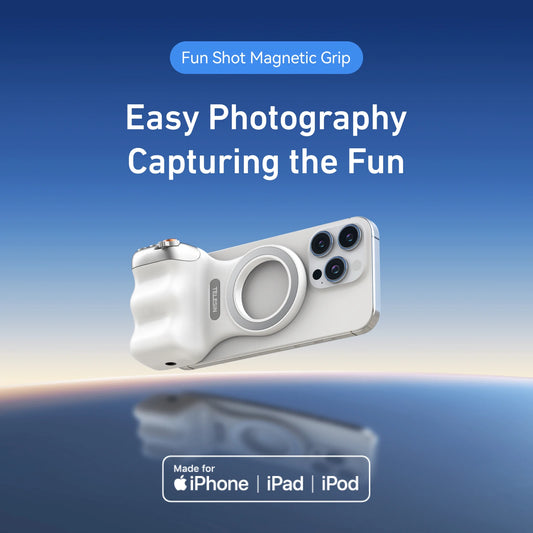 Fun Shot Magnetic Grip, Ergonomic Style Phone Camera Grip