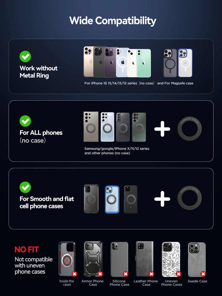 Joyroom Magnetic Car Phone Mount Holder Charger Phone Mount