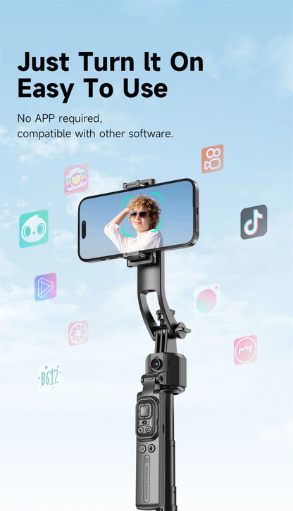 FANGTUOSI 360 Rotation Gimbal Stabilizer ,Selfie Stick Tripod