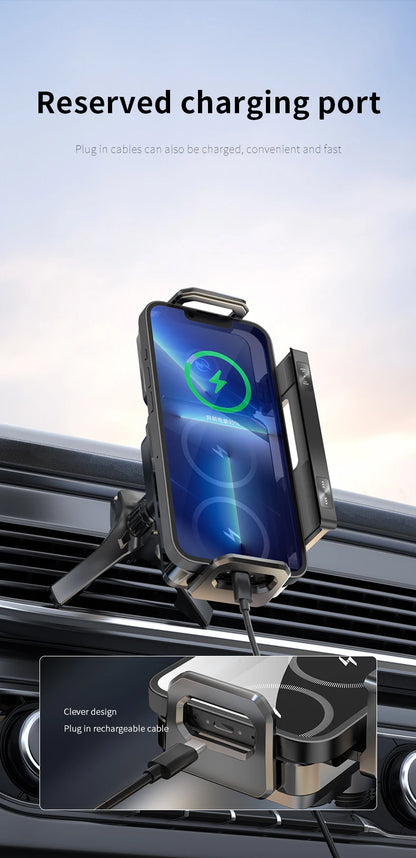New 15W Wireless Fast Car Charger Mount Gravity Car Phone Holder