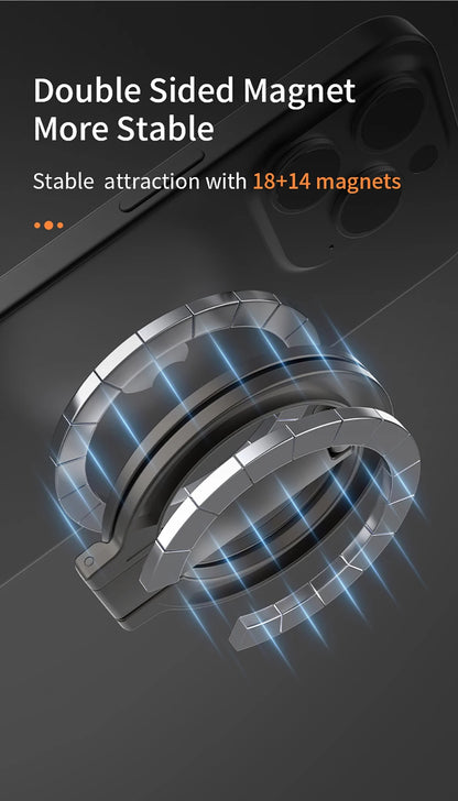 Double-Sided Magnetic Attraction Cell Phone Circular Holder