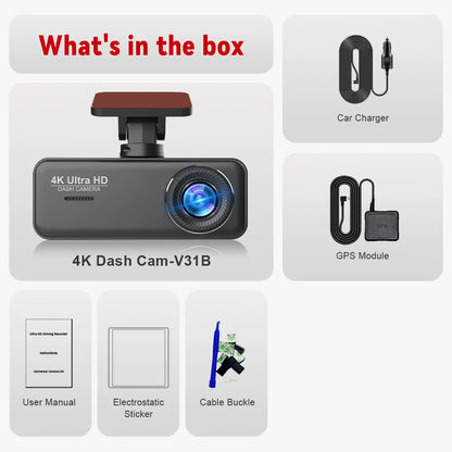 4K UHD WiFi Dash Cam for Car DVR Camera Front and Rear Dual Video